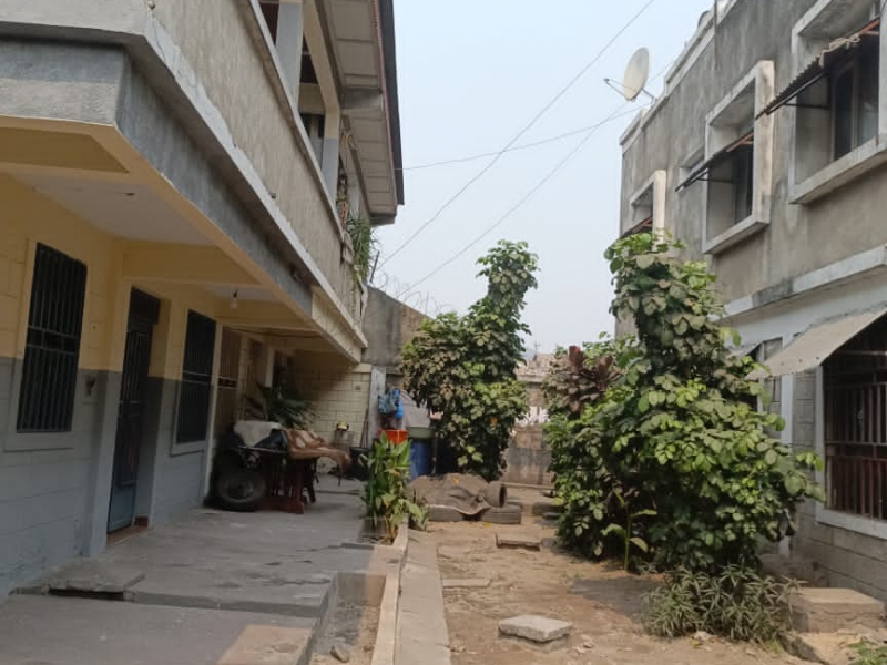 Parcelle à vendre avec 2 immeuble à limete