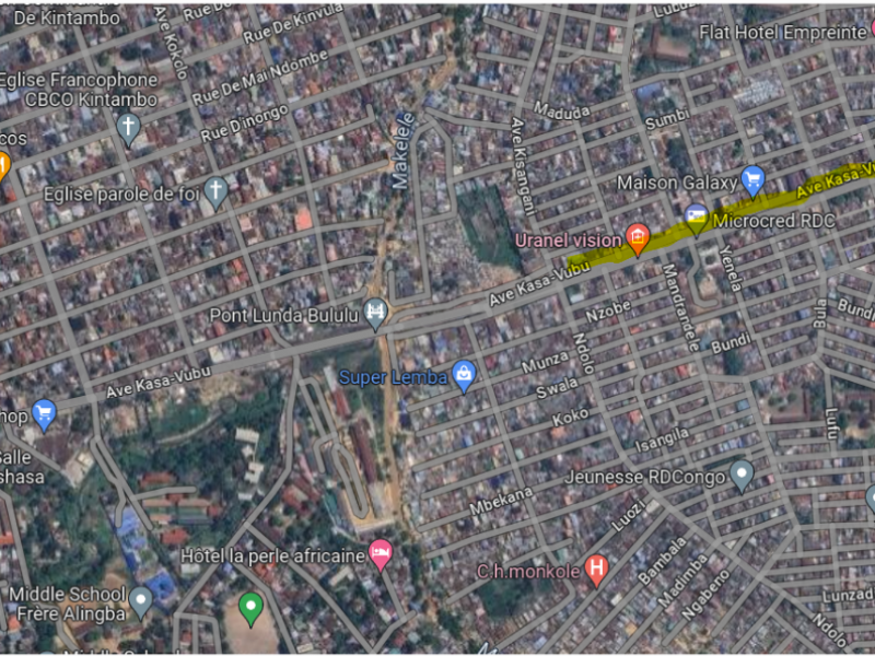 "Opportunité unique à saisir: Propriété sur l'Avenue Kasa Vubu, Bandal, Kinshasa"